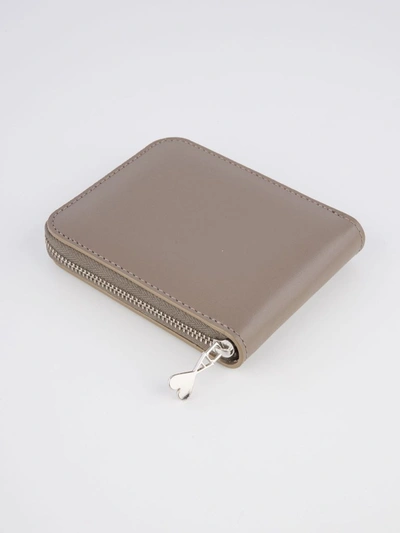 Shop Ami Alexandre Mattiussi Ami Small Zipped Wallet In Brown