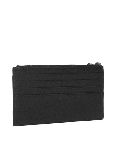 Shop Balenciaga Cash Zipped Cardholder In Black