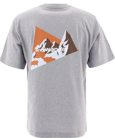 Shop And Wander "knife Ridge" T-shirt In Grey