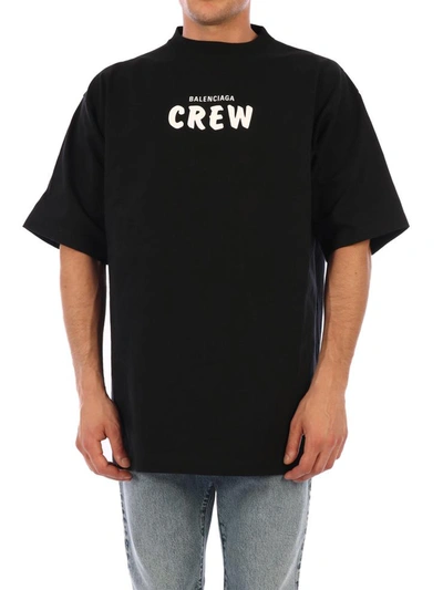 Shop Balenciaga T-shirt Crew In Black