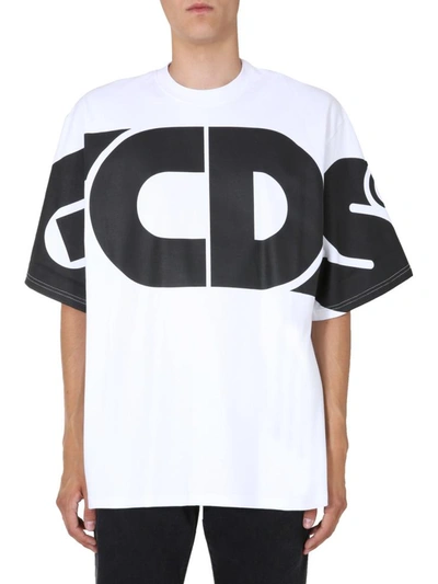 Shop Gcds Crew Neck T-shirt In White
