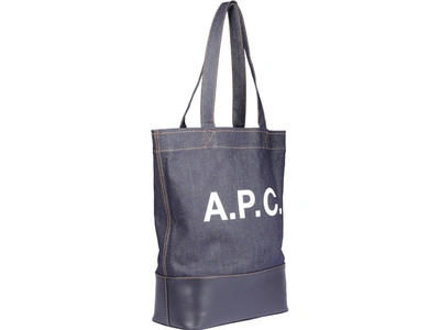 Shop Apc A.p.c. Axelle Tote Bag In Navy