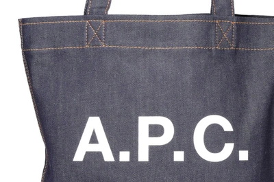 Shop Apc A.p.c. Axelle Tote Bag In Navy