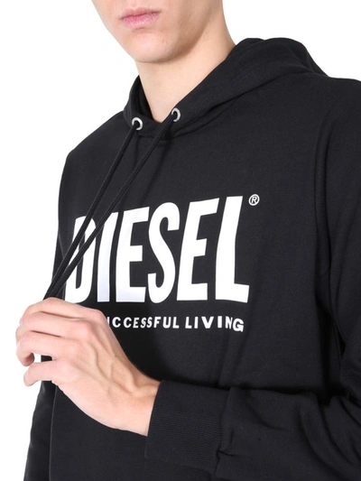 Shop Diesel Hoodie In Black