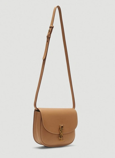 Shop Saint Laurent Kaia Medium Satchel Bag In Brown