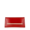 JIMMY CHOO Margot Red Patent And Suede Clutch Bag