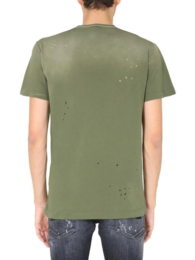 Shop Dsquared2 Crew Neck T-shirt In Brown