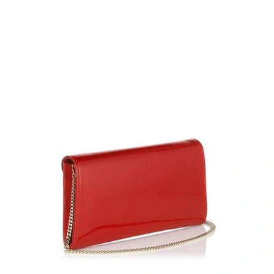 Shop Jimmy Choo Margot Red Patent And Suede Clutch Bag