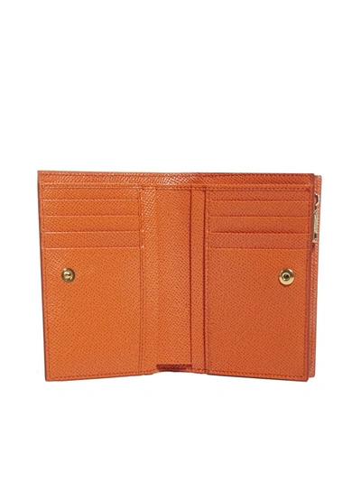 Shop Dolce & Gabbana Logo Embellished Wallet In Orange
