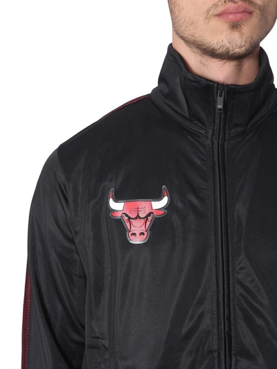 Shop Marcelo Burlon County Of Milan Chicago Bulls Sports Jacket In Black