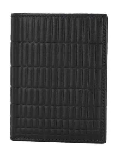 Shop Comme Des Garçons Wallet Brick Embossed Patterned Wallet In Black