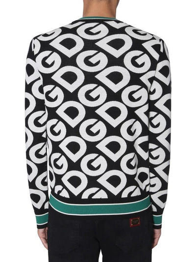 Shop Dolce & Gabbana Logo Printed Sweater In Multicolour