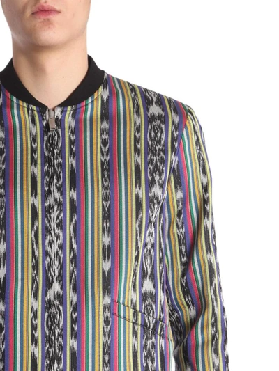 Shop Saint Laurent Reversible Varsity Jacket In Multicolour