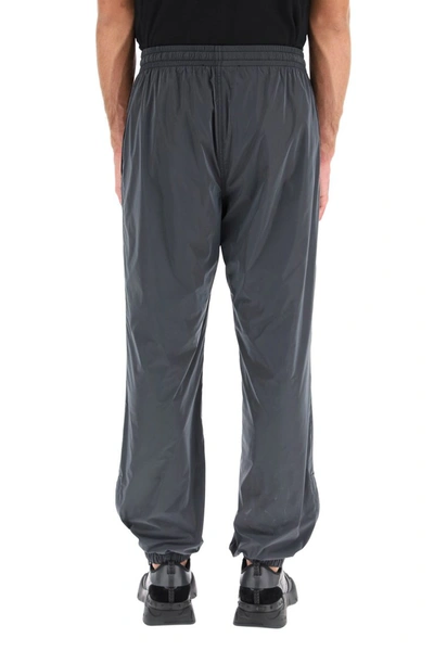 Msgm Jogger Pants In Iridescent Nylon In Nero ModeSens