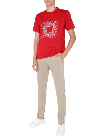 Shop Z Zegna Slim Fit T-shirt In Red