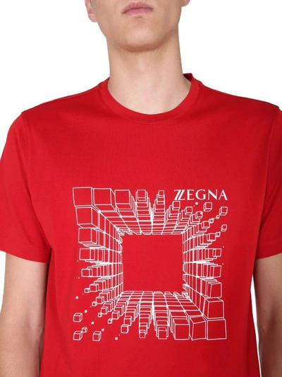 Shop Z Zegna Slim Fit T-shirt In Red