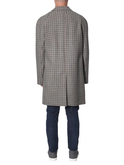 Shop Lanvin Checked Coat In Multicolour