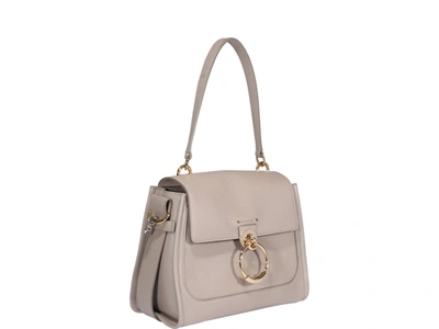 Shop Chloé Small Tess Day Shoulder Bag In Grey