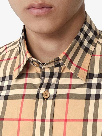 Shop Burberry Shirts In Beige