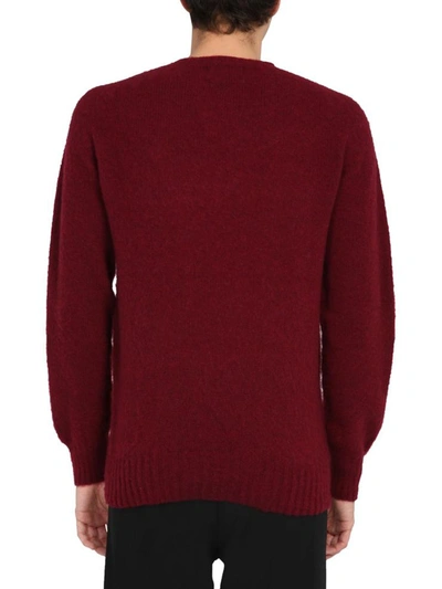 Shop Ymc You Must Create Crew Neck Sweater In Bordeaux