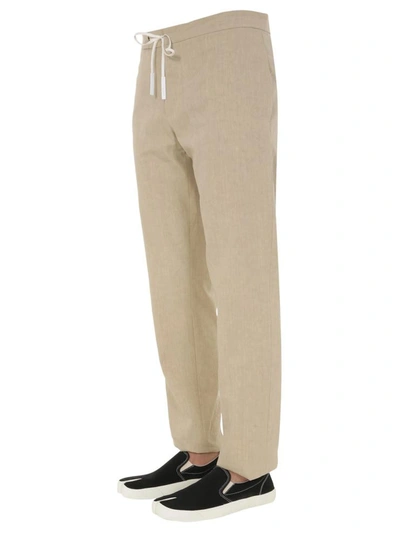Shop Maison Margiela Pants With Coulisse In Beige