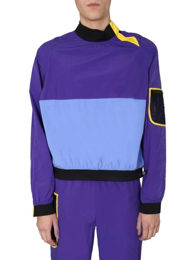 Shop Kenzo Colourblock Sweatshirt In Purple