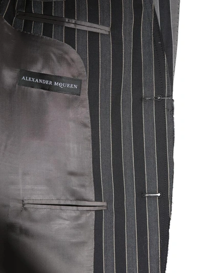 Shop Alexander Mcqueen Striped Jacket In Multicolour