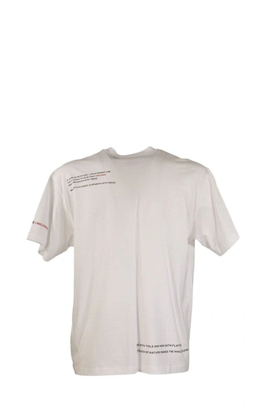 Shop Burberry Montage Print Cotton T-shirt Love White