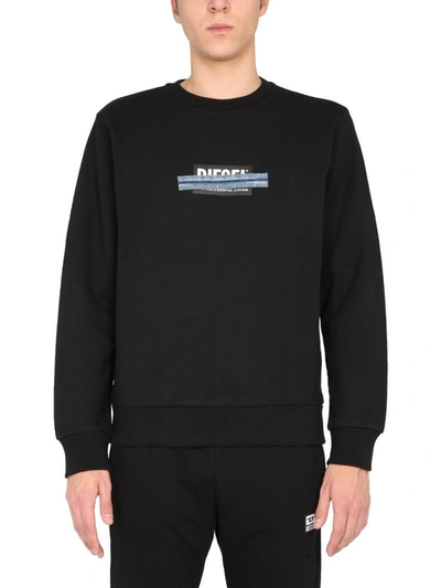 Shop Diesel "s-girk-n83" Sweatshirt In Black