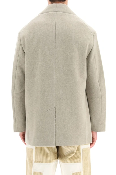 Shop Jacquemus Le Caban Double-breasted Jacket In Light Brown
