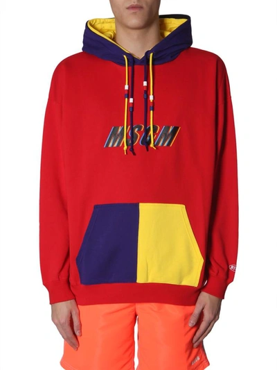 Shop Msgm Colour Block Sweater In Multicolour