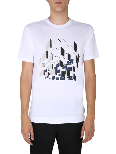 Shop Z Zegna Crew Neck T-shirt In White