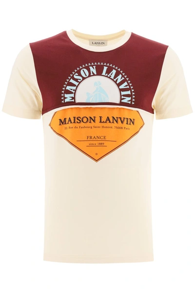 Shop Lanvin Maison  T-shirt In Ecru