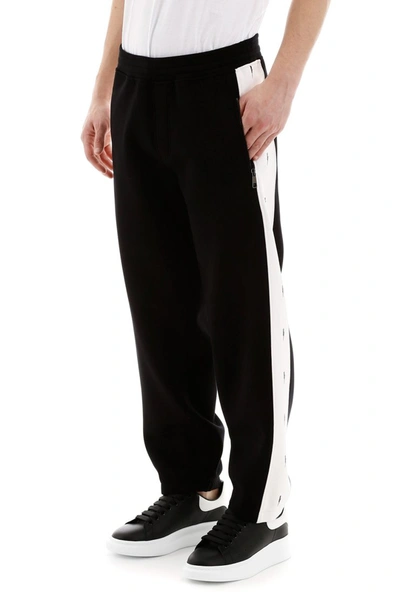 Shop Neil Barrett Joggers With Side Bands In Black Off White Black