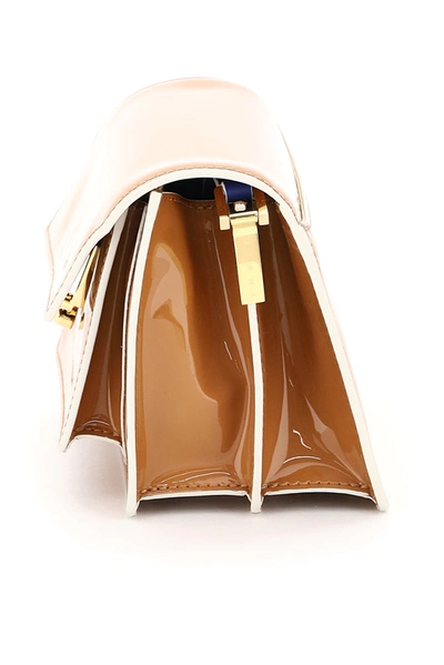 Shop Marni Trunk Mini Shoulder Bag In Brown