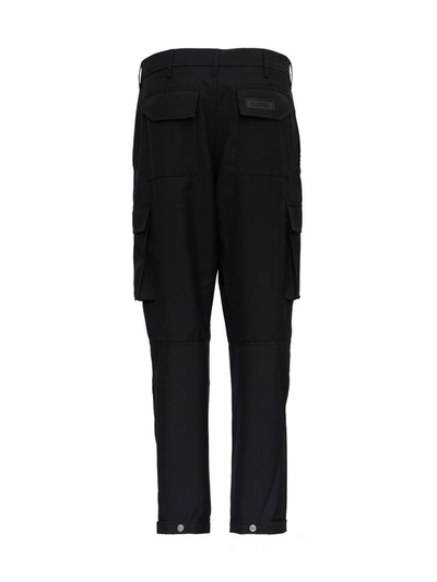 Shop Givenchy Wool Cargo Pants In Black