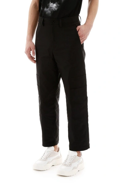 Shop Valentino Nylon Cargo Trousers In Nero