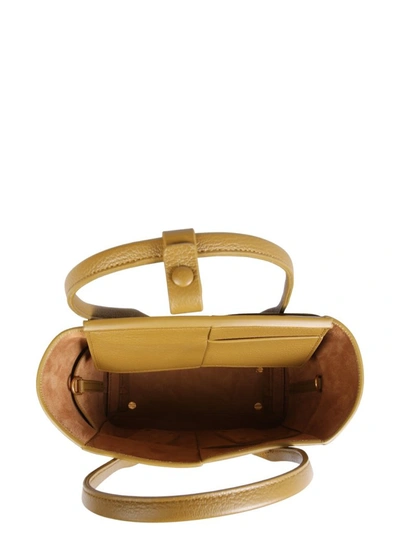 Shop Bottega Veneta Mini Arco Shoulder Bag In Yellow