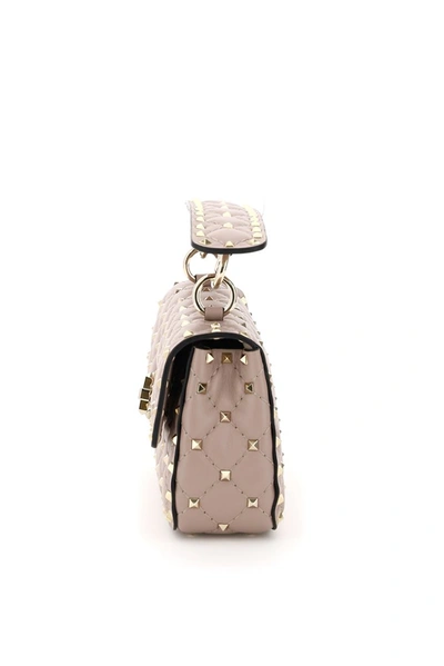 Shop Valentino Garavani Rockstud Spike Small Shoulder Bag In Pink