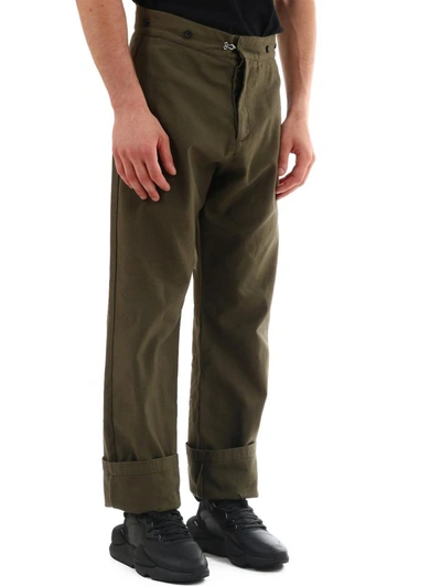 Shop Loewe Trousers Military Green