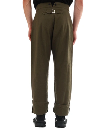 Shop Loewe Trousers Military Green