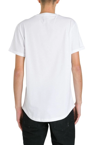 Balmain Flocked Medallion Cotton T-shirt In White | ModeSens