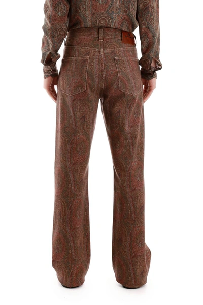 Shop Etro Paisley Jeans In Rosso