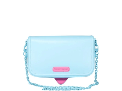 Shop Chiara Ferragni Big Eyelike Shoulder Bag In Blue