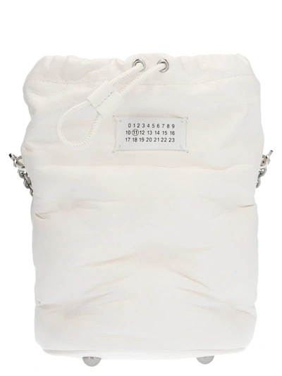 Shop Maison Margiela Glam Slam Small Bucket Bag In White