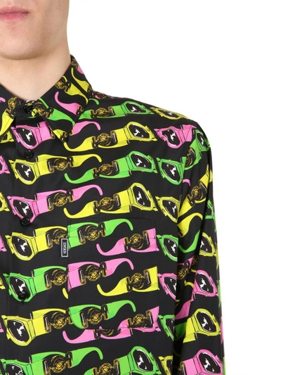 Shop Versace Printed Shirt In Multicolour