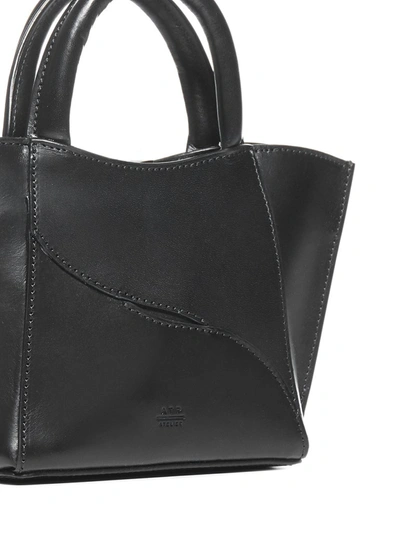 Shop Atp Atelier Leuca Mini Top Handle Bag In Black