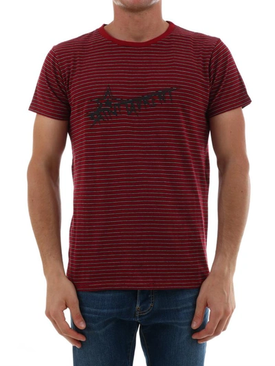 Shop Saint Laurent T-shirt Star In Red