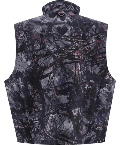 Shop South2 West8 Multi-pocket Jacquard Vest In Black  