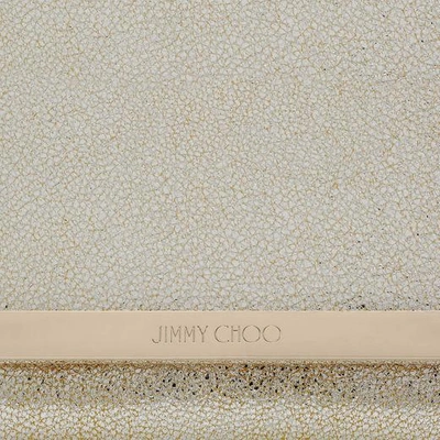 Shop Jimmy Choo Milla Champagne Glitter Leather Accessory Clutch Bag